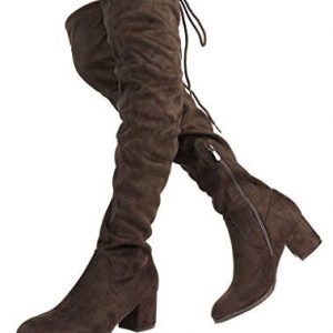 DREAM PAIRS Women's New Portz Brown Over The Knee Thigh High