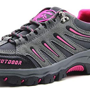 BomKinta Women's Hiking Shoes – Grey Quick-Dry Lightweight Trekking Footwear with Anti-Slip Rubber Sole