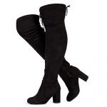 RF ROOM OF FASHION Women's Wide Calf Over The Knee Chunky Heel