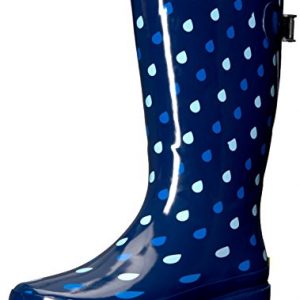 Western Chief Women Wide Calf Rain Boot, Raindrop Dot