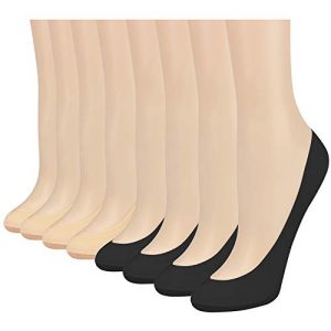 8 Pairs No Show Socks Women Low Cut Socks for Flats Non Slip Thin Liner Socks