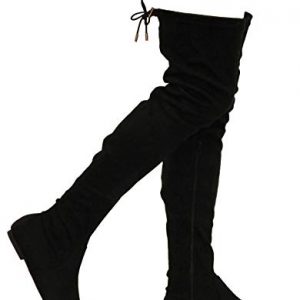 MVE Shoes Womens Fashionable Flat Over The Knee Boots