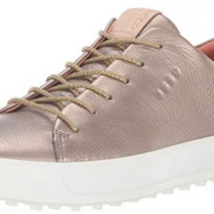 ECCO Women's Soft Low Hydromax Golf Shoe, Warm Grey/Metallic