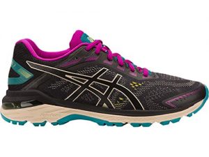 ASICS Women's Trail Running Shoes, 8M, Black/Feather Grey