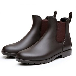 Colorxy Women's Ankle Rain Boots Fashion Elastic Chelsea Booties Anti Slip