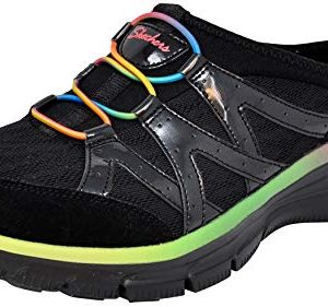 Skechers Women's Easy Going Repute Mule, Black/Multi Ombre