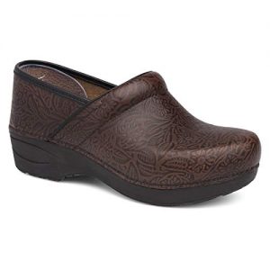 Dansko Women's XP 2.0 Brown Floral Tooled Clogs