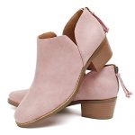 GOUPSKY Ankle Boots for Women Slip On Loafers Pointed Toe Chunky