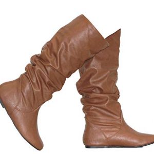 MVE Shoes Women's Shelly Faux Suede Slouch Mid-Calf Boot