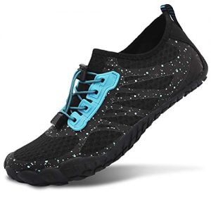 L-RUN Athletic Water Shoes for Swimming Quick Dry Black Women