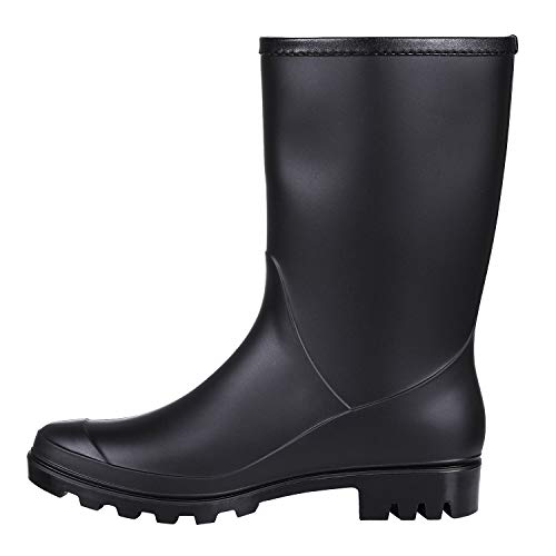Evshine Women's Mid Calf Rain Boots Waterproof Garden Shoes ...