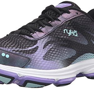 Ryka Women's Devotion Plus 2 Walking Shoe, Black/Purple