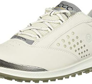 ECCO Women's Biom Hybrid 2 Golf Shoe, White Yak Leather, 9 M US