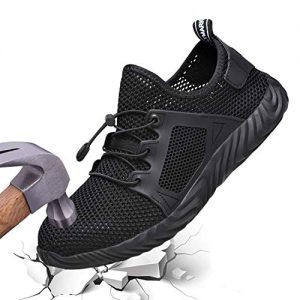 Jeapeer Steel Toe Safety Sneakers for Women,Puncture Proof Work Shoes
