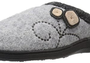 Acorn Women's Dara Slipper, Light Grey Button, Large