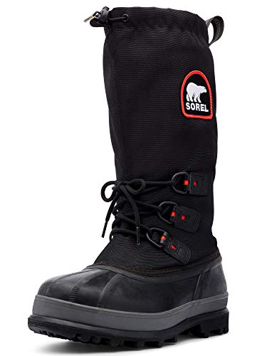 Sorel Men's Bear Extreme Snow Boot,Black/Red Quartz
