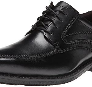 Rockport Men's Style Leader 2 Bike Toe Oxford Black Waxed Calf