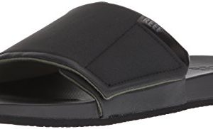 REEF Men's Cushion Bounce Slide Sandal, Black