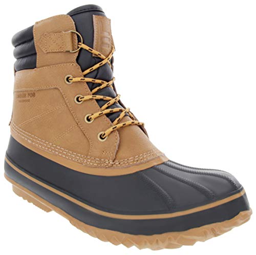 London Fog Mens Waterproof and Insulated Duck Boot Tan Clout Wear 👟 🛒 ...