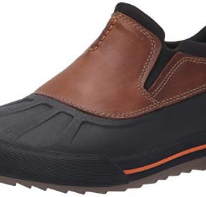 CLARKS Men's Bowman Free Rain Shoe, Dark tan Leather