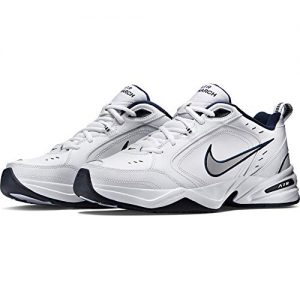 Nike Men's Air Monarch IV Cross Trainer, White/Metallic Silver/Midnight Navy