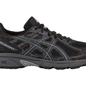 ASICS Mens Gel-Venture 6 Running Shoe, Black/Phantom/Mid Grey