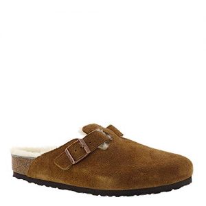 Birkenstock Unisex Boston Shearling Clog, Mink/Natural