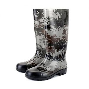Kontai Man Knee High Rubber Rainboots Camo Waterproof Rubber Boots