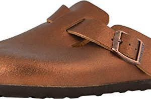 Birkenstock Womens Boston NL Washed Metallic Antique Copper Clog