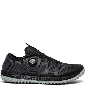 Saucony Men's Switchback ISO Trail Running Shoe, Black/Grey