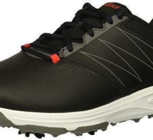 Skechers Men's Torque Waterproof Golf Shoe, Black/red