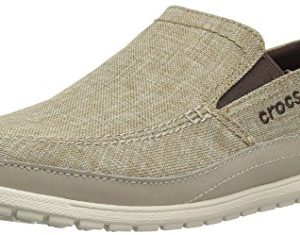 Crocs Men's Santa Cruz Playa Slip-on, Khaki/Stucco