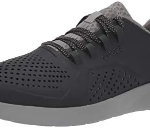 Black Crocs LiteRide Pacer Sneakers with lightweight foam insoles, flexible Matlite uppers, and durable Croslite outsoles, perfect for active lifestyles