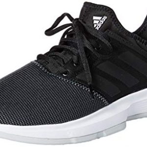 adidas Men's GameCourt Wide Tennis Shoe, Black/Light Grey Heather