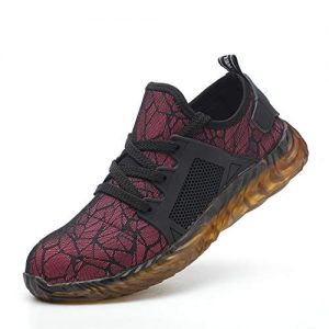 XUNRUO Indestructible Work Shoes Mens Womens, Breathable Safety Steel