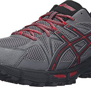 ASICS Men's Gel-Kahana 8 Trail Runner, Shark/Black/True Red