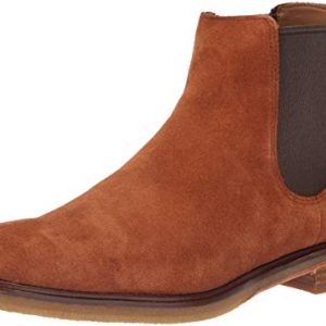 CLARKS Men's Clarkdale Gobi Chelsea Boot, Dark Tan Suede