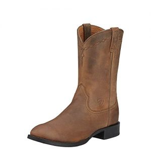 Ariat Men's Heritage Roper Western Cowboy Boot, Distressed Brown