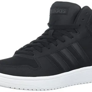adidas Men's Hoops 2.0 Mid Sneaker, Black/Carbon