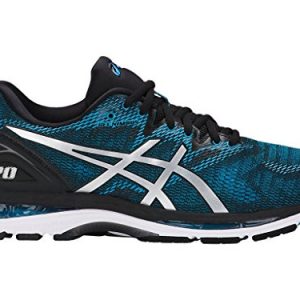ASICS Men's Gel-Nimbus 20 Running Shoe, Island Blue/White/Black, 11 Medium US