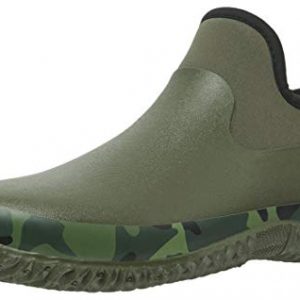 Tengta Unisex Waterproof Garden Shoes Womens Rain Boots Mens Car Wash Footwear Army Green, 12 M US WOMEN / 10.5 M US MEN