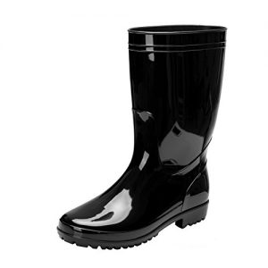 Comwarm Men Waterproof Snow Rain Boots Anti-Slip PVC Black