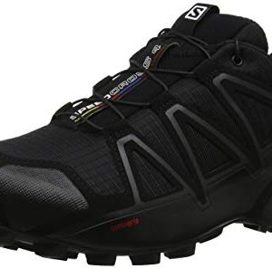 Salomon Men's Speedcross 4 Trail Running Shoes Runner, Black/Black/Black Metallic, 14