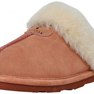 BEARPAW Women's Loki Ii Slide Slipper, Dusty Rose