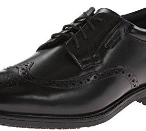 Rockport Men's LTP Wing Tip Black WP Leather Oxford