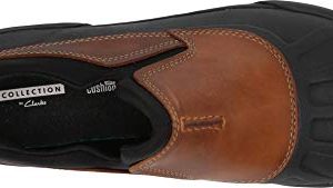 CLARKS Men's Bowman Free Rain Shoe, Dark tan Leather
