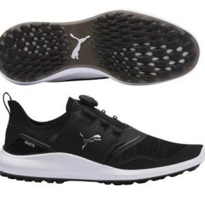 Puma Golf Men's Ignite Nxt Disc Golf Shoe, Black Silver-Puma White