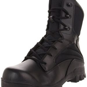 Bates Men's 8 Inch Leather Nylon Side Zip Uniform Boot, Black