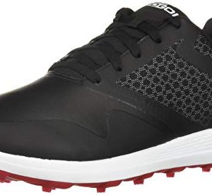 Skechers Men's Max Golf Shoe, Black/red