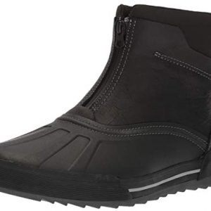 CLARKS Men's Bowman Top Ankle Boot, Black Leather